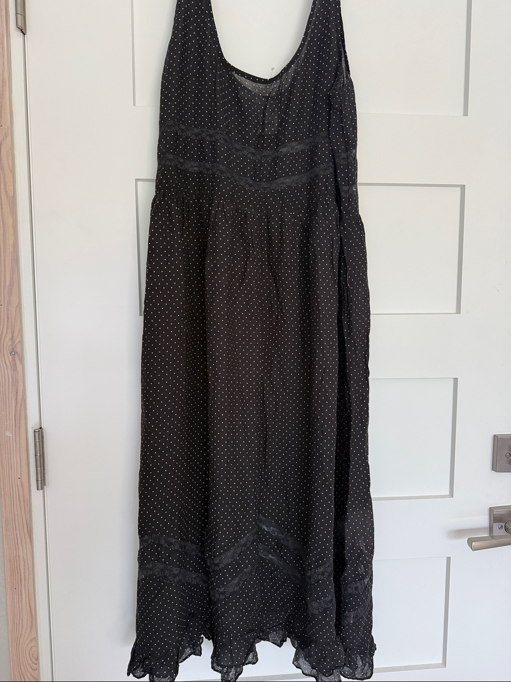 Free People Black Polka Dot Sleeveless Maxi Dress - Picture 4 of 4